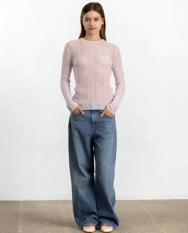 Allude Cashmere Sweater in Rose