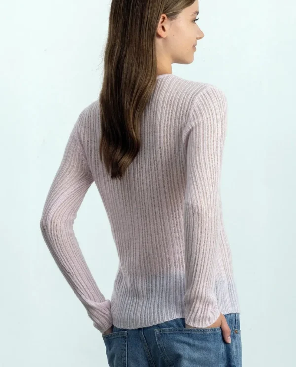 Allude Cashmere Sweater in Rose