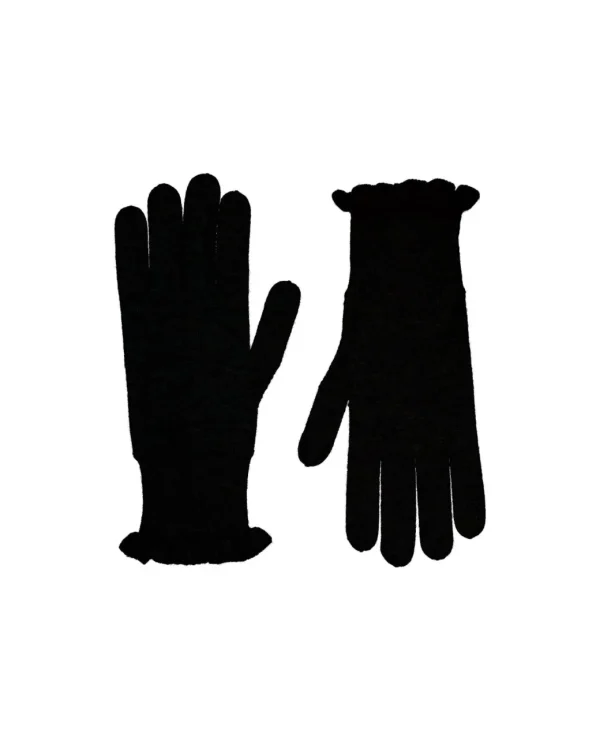 Allude Gloves 100% Cashmere Black