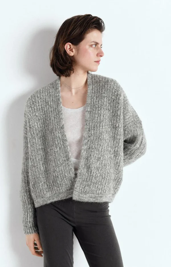 AMERICAN VINTAGE CARDIGAN EAST MOULDED TURTLE