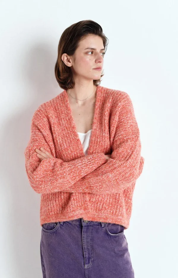 AMERICAN VINTAGE CARDIGAN MOULDED  GAZPACHO