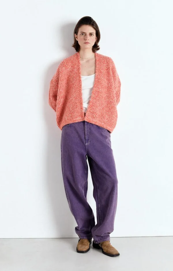AMERICAN VINTAGE CARDIGAN MOULDED  GAZPACHO
