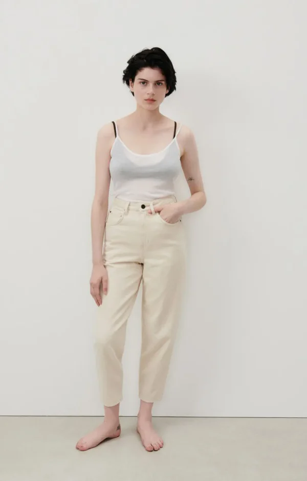 American Vintage Carrot Jeans Tineborow Ecru