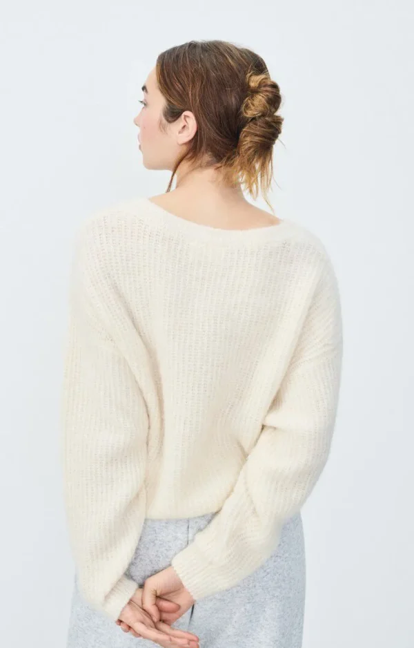 AMERICAN VINTAGE EAST PULLOVER PEARL MELANGE