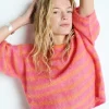 American Vintage Jumper Nenybay  Fluo Orange Stribed Hibiscus