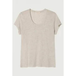 American Vintage WOMEN'S T-SHIRT JACKSONVILLE Cream melange