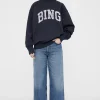 Anine Bing Bradie Sweatshirt Bing Navy