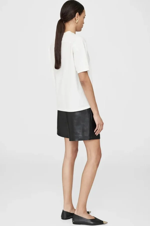 Anine Bing Jaylin Tee Monogram Ivory