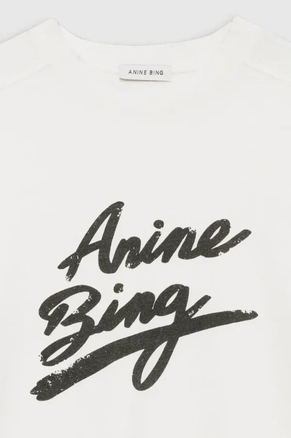Anine Bing Jaylin Tee Signature Ivory