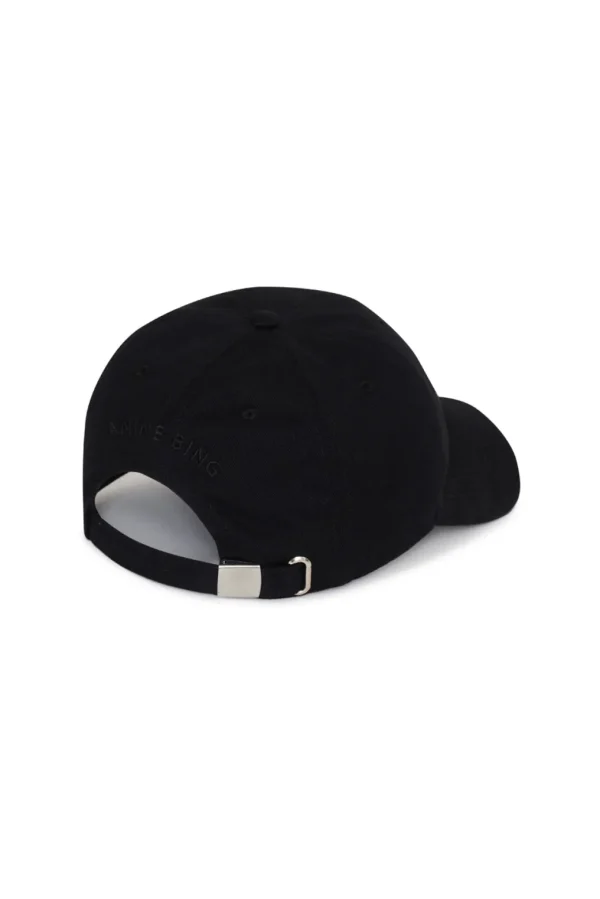 Anine Bing Jeremy Baseball Cap Framed Monogram Black