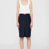 Anine Bing Kora Skirt Navy Pinstripe