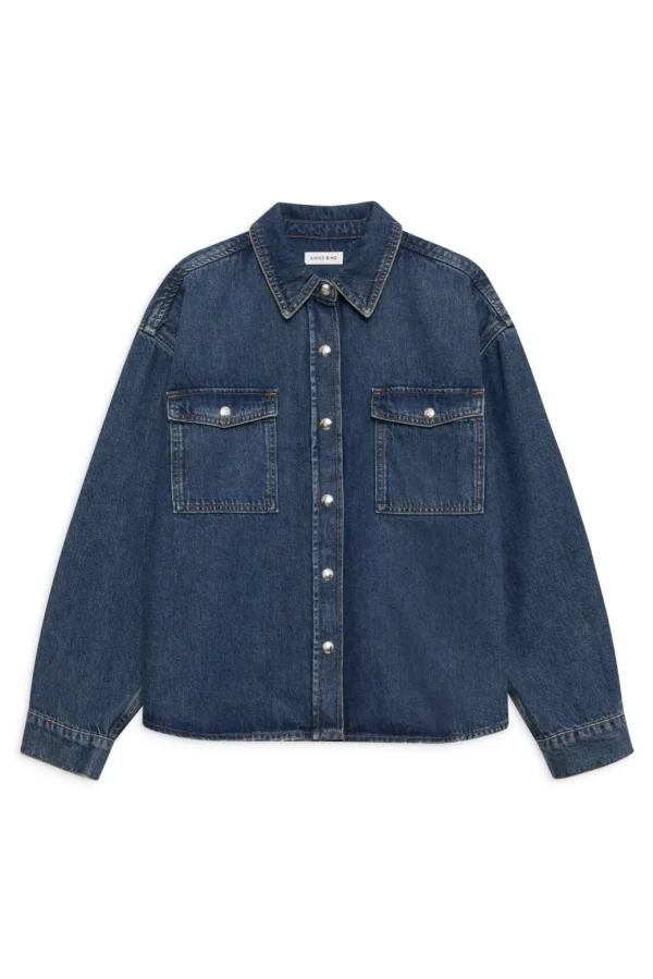 Anine Bing Paxton Shirt Sea Blue