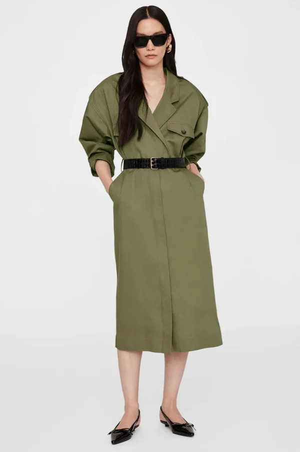 Anine Bing Zelda Dress Olive