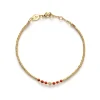 ANNI LU BEAD & GEM BRACELET CORAIL