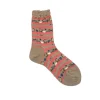 Antipast Socks Parade on Safari Beige (coral)