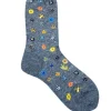 Antipast Socks Polka Flower Mix Grey
