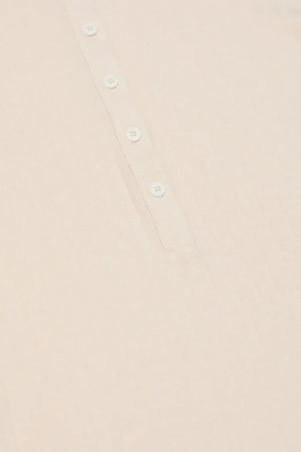 CLOSED COTTON BLEND POLO SHIRT DUSTY ROSE