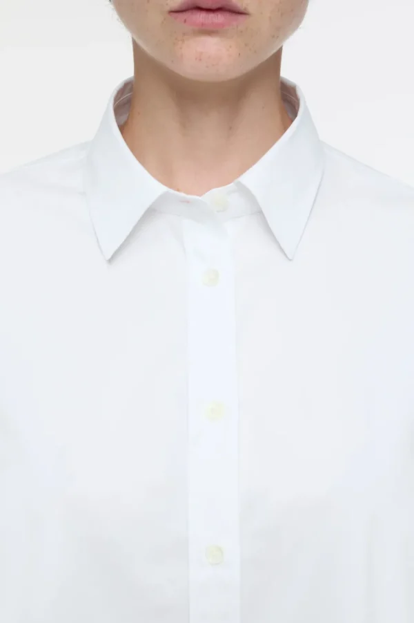 Closed Cotton Poplin Blouse White