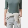 CLOSED CREWNECK SHORTSLEEVE COTTON ANS MODAL T-SHIRT FADED GREEN