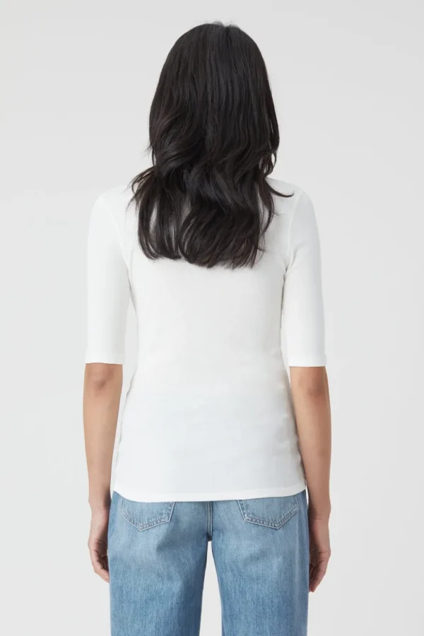 Closed Crewneck Shortsleeve Cotton and Modal T-shirt Ivory
