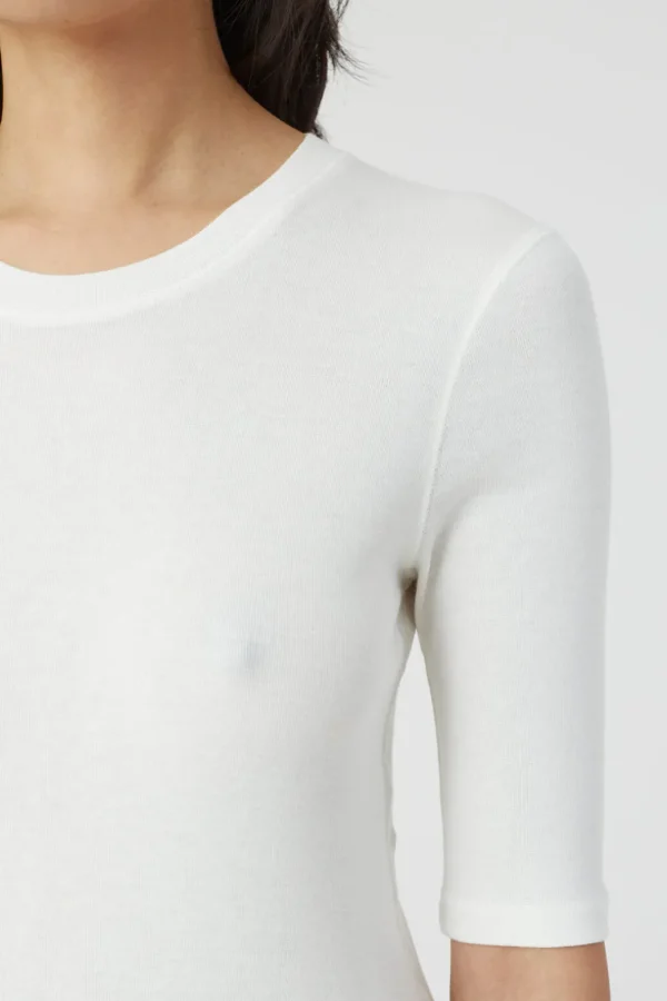 Closed Crewneck Shortsleeve Cotton and Modal T-shirt Ivory