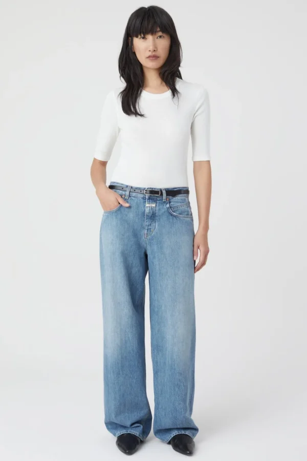 Closed Crewneck Shortsleeve Cotton and Modal T-shirt Ivory