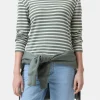 Closed  Long-Sleeved T-Shirt Stripes Faded Green