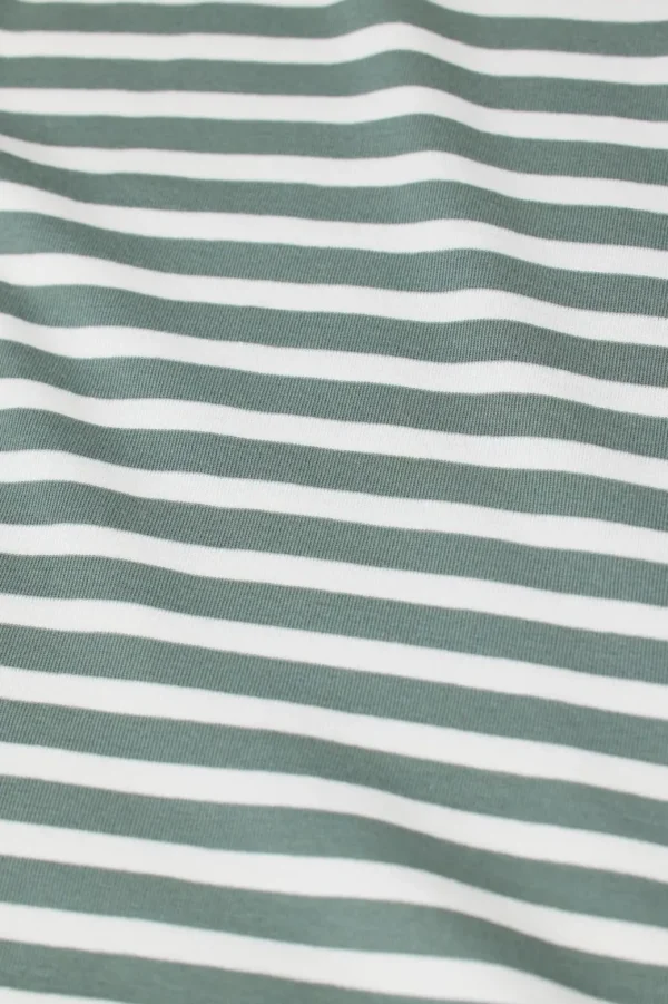 Closed  Long-Sleeved T-Shirt Stripes Faded Green