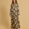 Diega Dress Romira Choco Ecru
