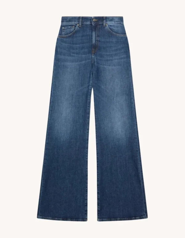 Dondup Amber Wide Leg High Waisted Jeans