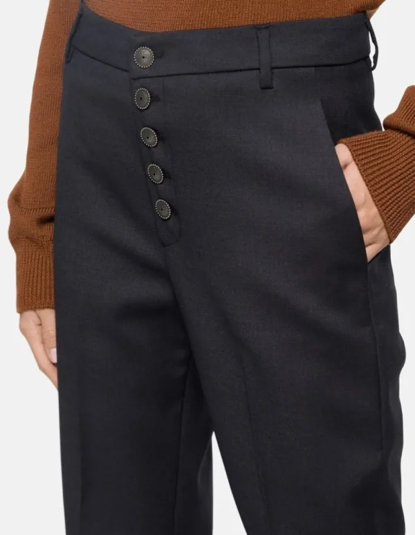 Dondup Nima Loose-fit Trousers Navy