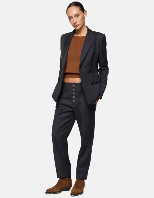 Dondup Nima Loose-fit Trousers Navy