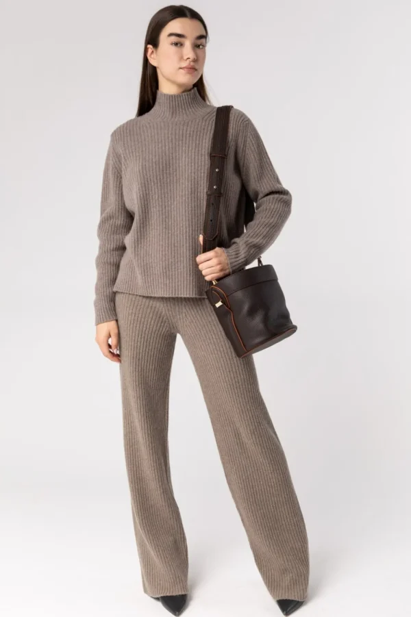 Drumohr Ribbed Mock Neck Sweater