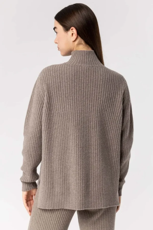 Drumohr Ribbed Mock Neck Sweater