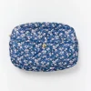 Fan Palm Beauty Bag Medium Blue Blossom Velvet