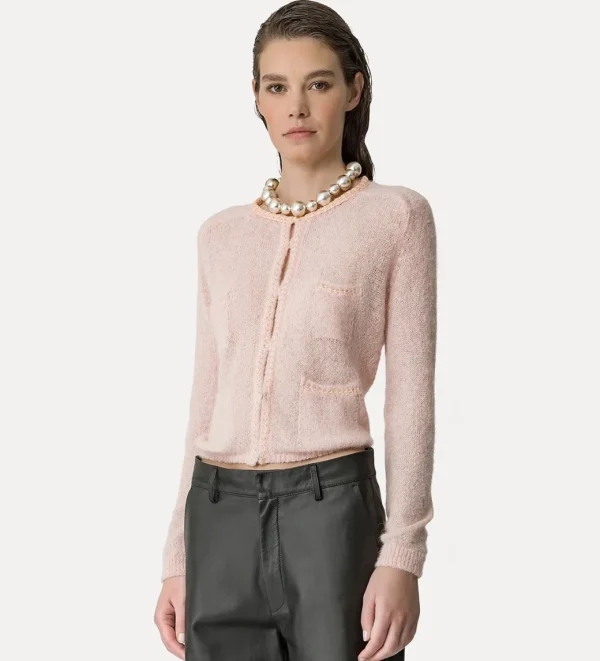forte_forte brushed baby surl alpaca cardigan oyster