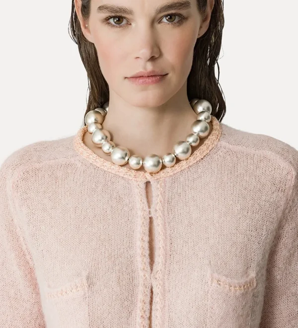 forte_forte brushed baby surl alpaca cardigan oyster