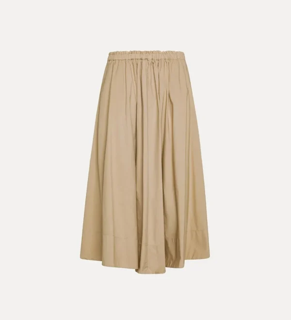 forte_forte cotton popline elasticated skirt tan