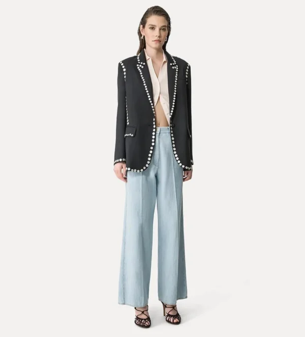 forte_forte denim calvary 5 pocket pants bleach
