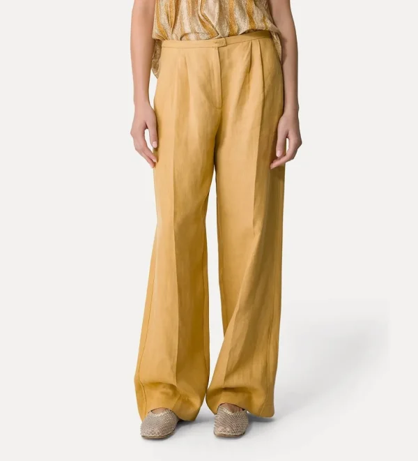 FORTE_FORTE LINEN TROUSERS WITH PLEATS