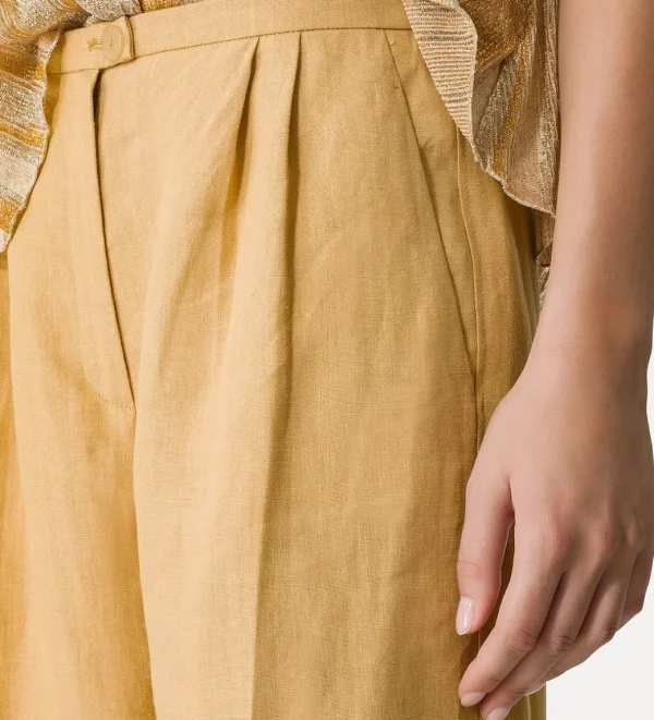 FORTE_FORTE LINEN TROUSERS WITH PLEATS