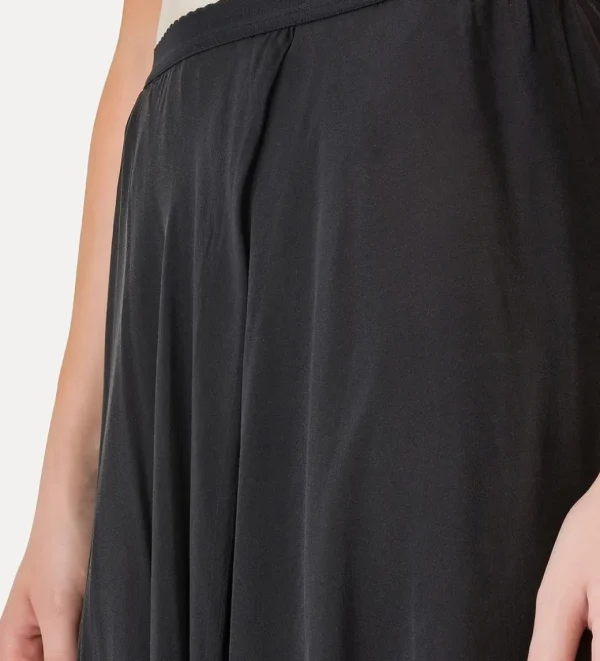 FORTE_FORTE LONG SKIRT IN SILK CHIFFON BLACK