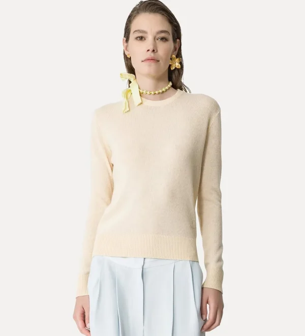 forte_forte round neck  knit in cashmere and wool