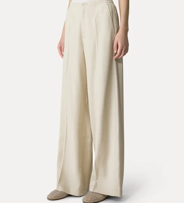 forte_forte viscose slub flat front pants