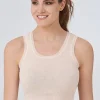 Fraly Tulle Top Uld/silke Nude