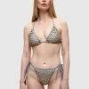 HANNE BLOCH BLÅ POM POM TREKANT BIKINI
