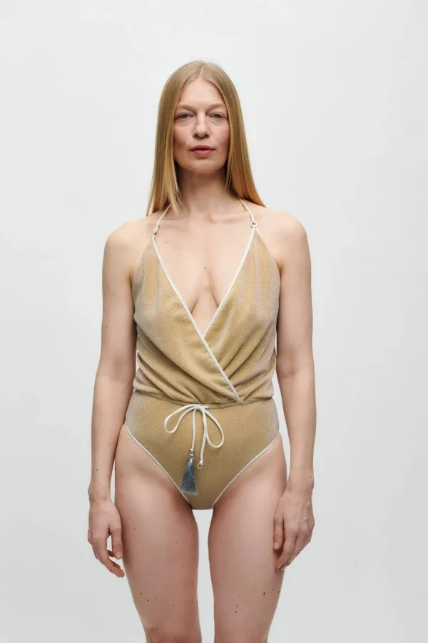 HANNE BLOCH IVORY GLITTER V-BADEDRAGT