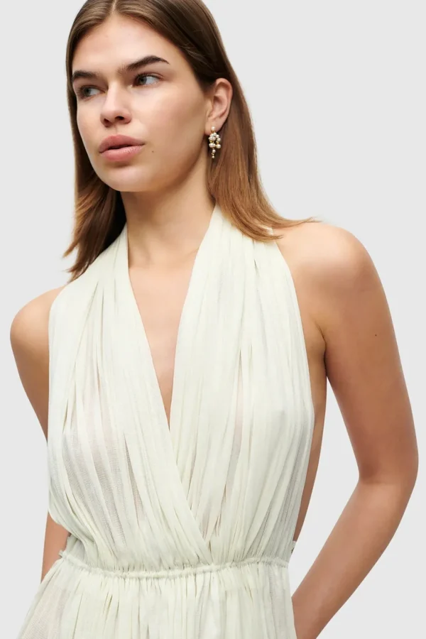 HANNE BLOCH IVORY SILK TULLE TOP