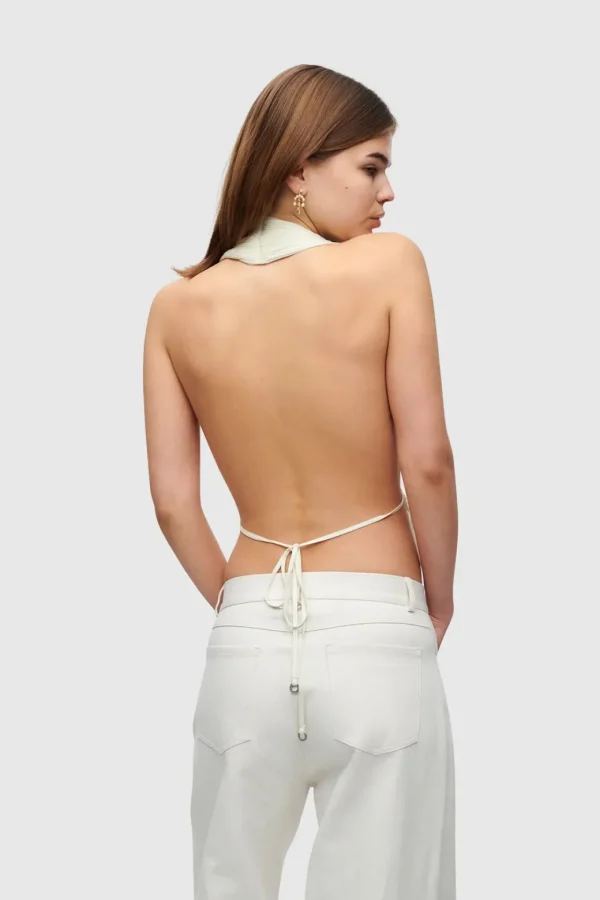 HANNE BLOCH IVORY SILK TULLE TOP
