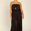 Hanne Bloch Silk Tulle Long Skirt Black